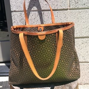 Fossil Signature Print Shopper Tote Bag